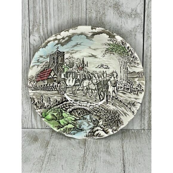 Vintage MYOTT STAFFORDSHIRE Royal Mail Multicolor Bowl - Picture 1 of 4